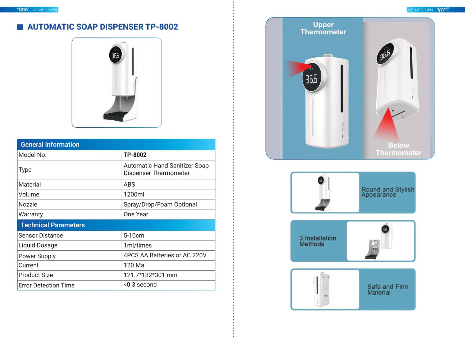 Thiết bị vệ sinh cảm ứng TPPRO Catalogue và Bảng giá mới nhất  /Page 28
